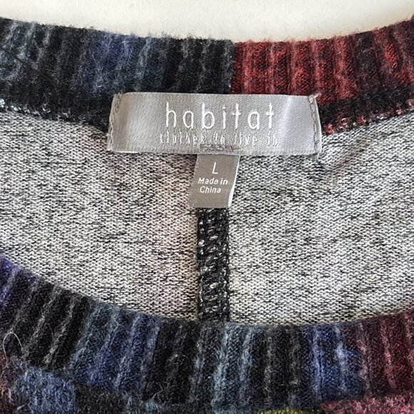 Habitat Women's Multicolor Crew Neck Knitted Long Sleeve Pullover Sweater Size L - Picture 6 of 11